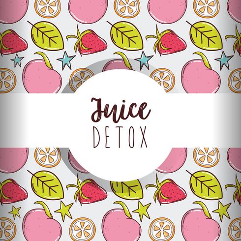 Jugo de fondo detox vector