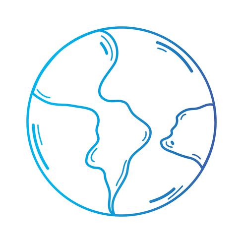 line global earth planet and geography ubication vector