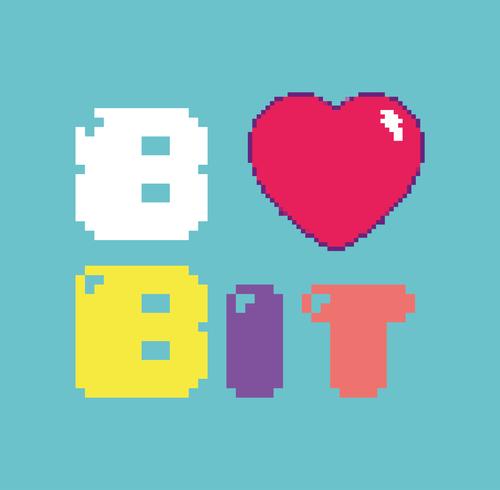 Retro videogame 8 bit concept vector