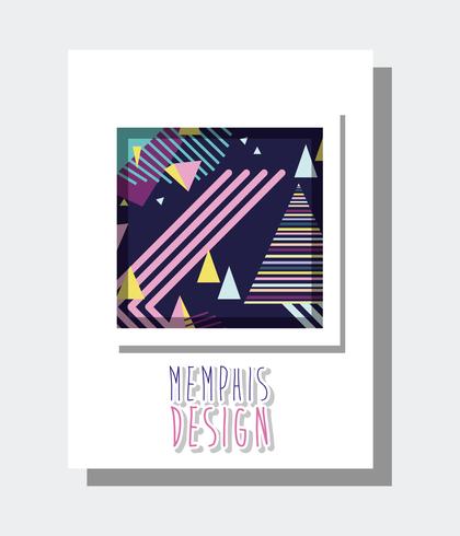 Plantilla y fondo de Memphis vector