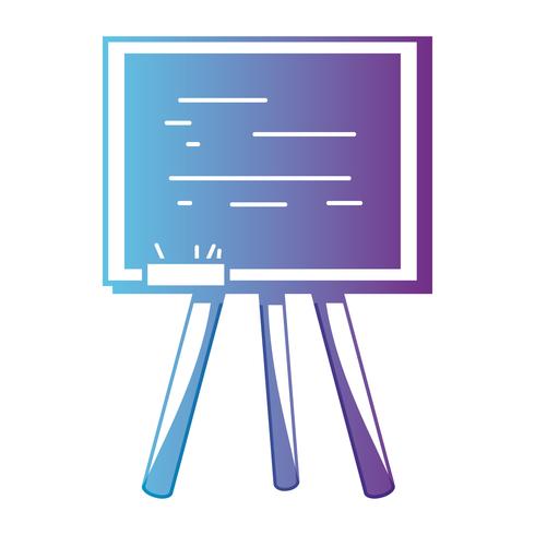 line school blackboard with wood frame design vector