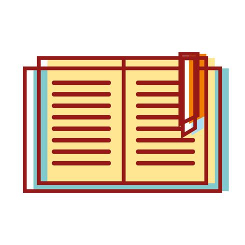 education book object to learn and study vector