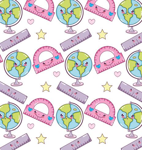 Cute kawaii background vector