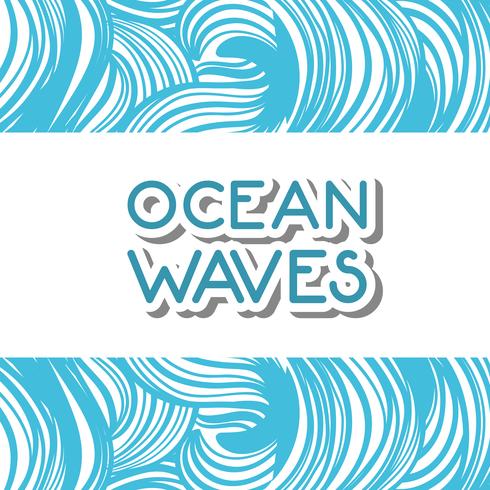 natural ocean waves background design vector
