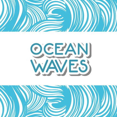 diseño de fondo de las olas del océano natural vector