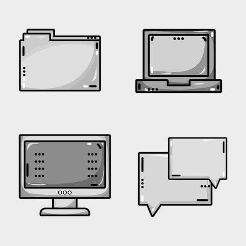 set programmer data information technology vector