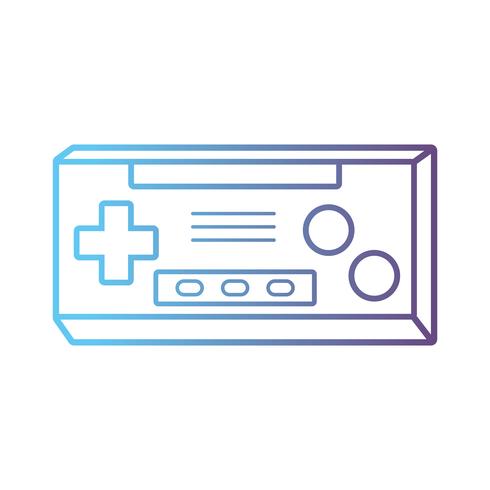 Consola de videojuegos de linea de tecnología vector