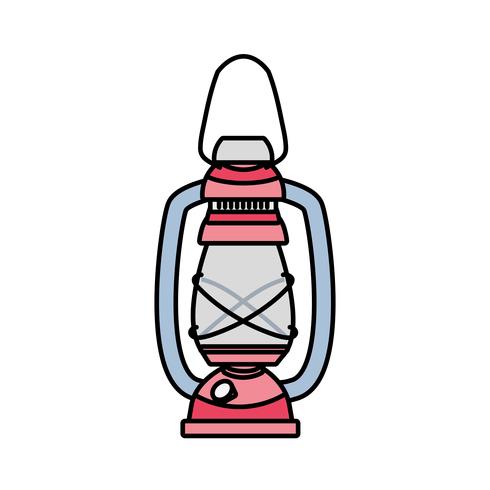 old lamp hand retro style vector