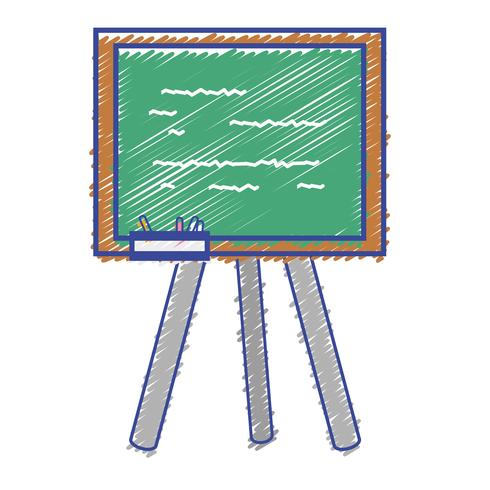 school blackboard with wood frame design vector