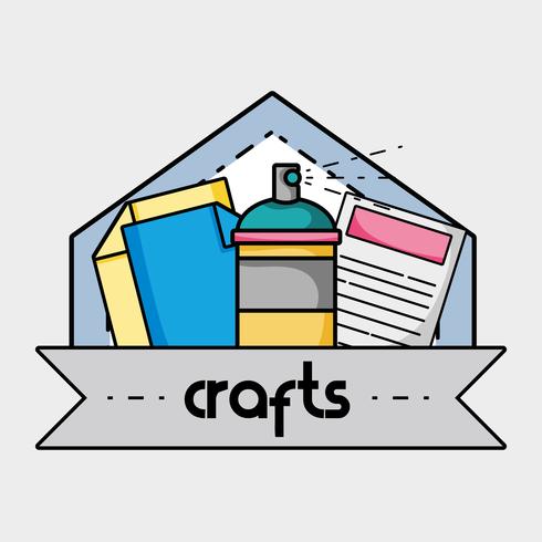 creative object to art and craft design vector