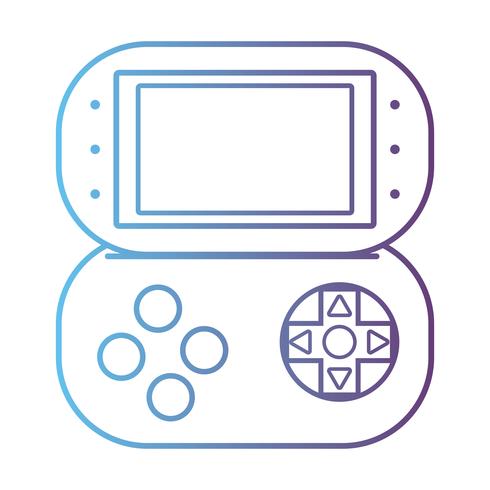 line videogame console electronic technology vector
