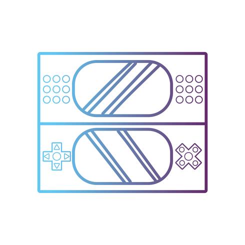 line videogame console electronic technology vector
