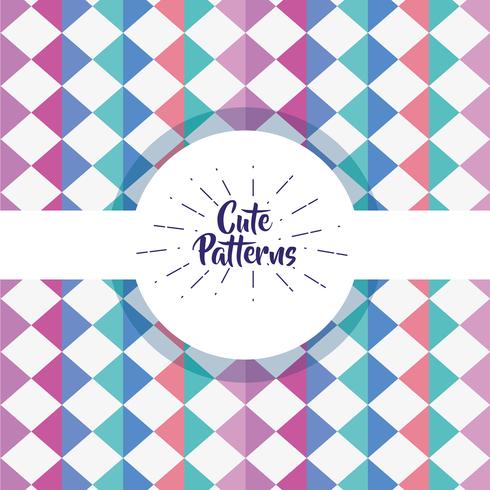 cute patern abstract geometric background design vector