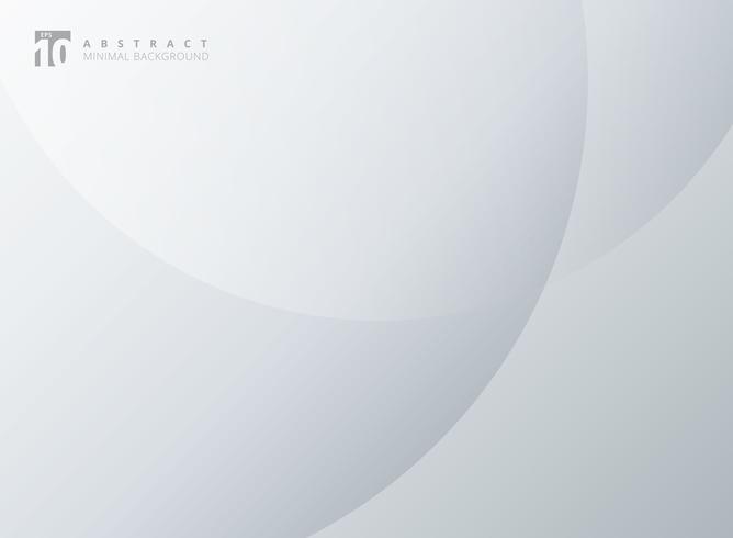 Abstract simple circles overlay white and gray minimal modern elegant background. vector