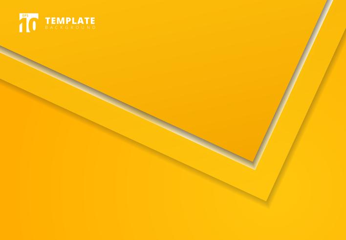 Triangle arrow corner overlap layer with copy space for text design, yellow background vector