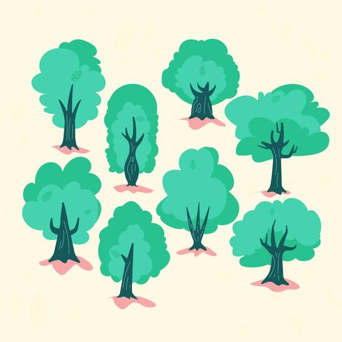 Simple Flat Trees  vector