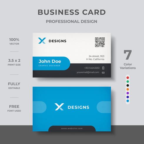 Clean Minima Business Card vector