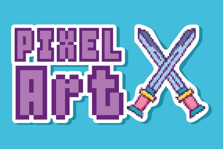 Pixel art concept vector