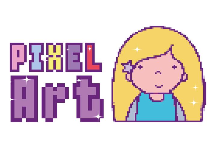 Concepto de pixel art vector