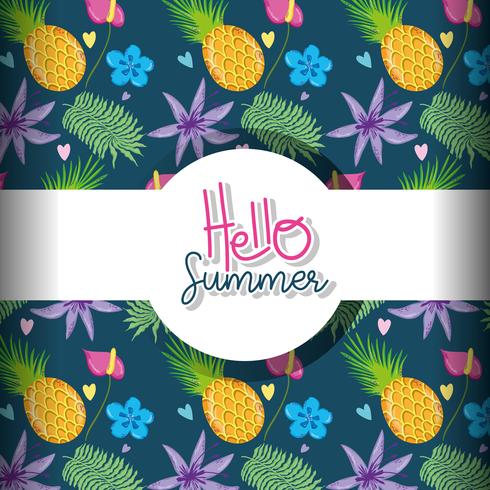 Hola fondo de verano vector