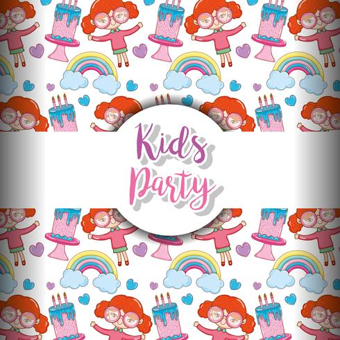 Fondo de fiesta de niños vector