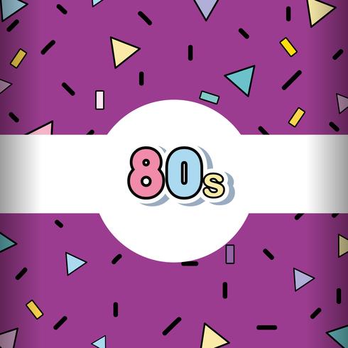 Memphis 80s background vector