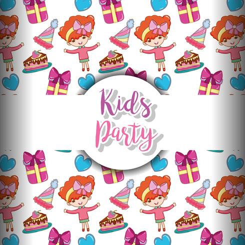 Kids party background vector