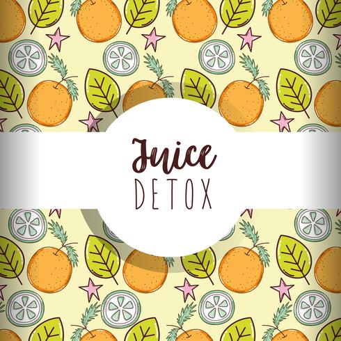 Jugo de fondo detox vector