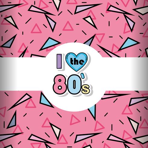 Memphis 80s background vector