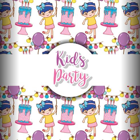 Kids party background vector