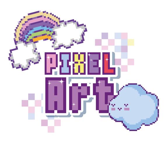 Pixel art concept vector