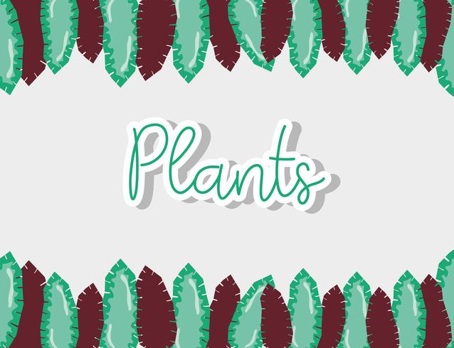 Colorful plants design vector