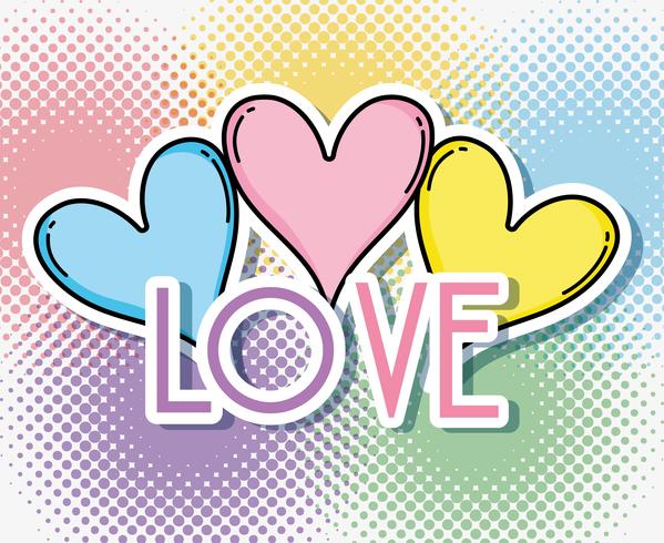 Love pop art vector