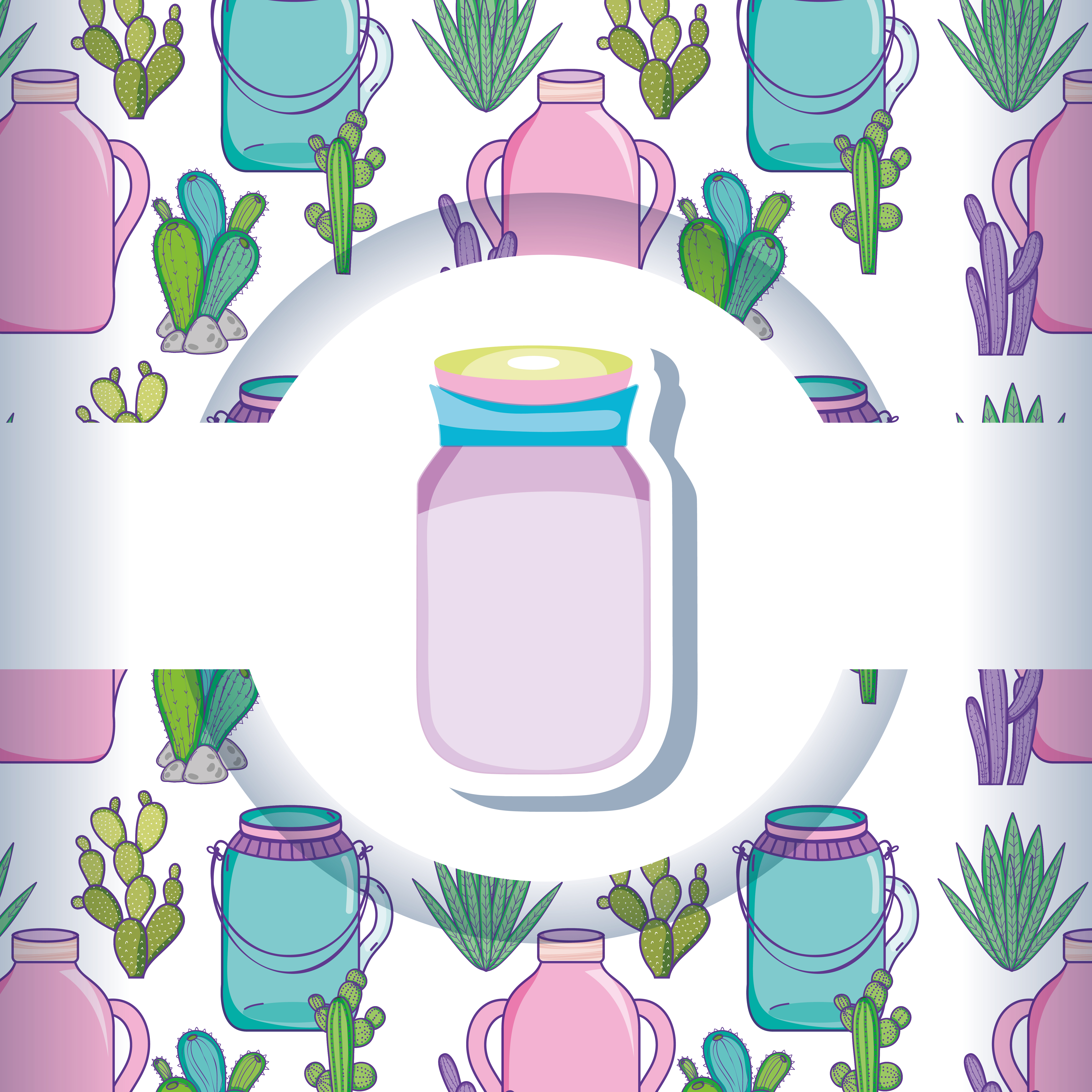 Download Mason jar with pattern background - Download Free Vectors ...