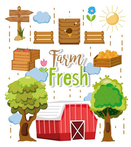 Farm fresh products vector