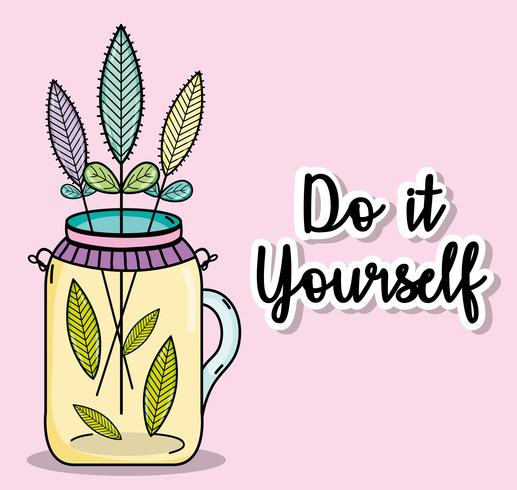 Do it youself cartoons concept vector