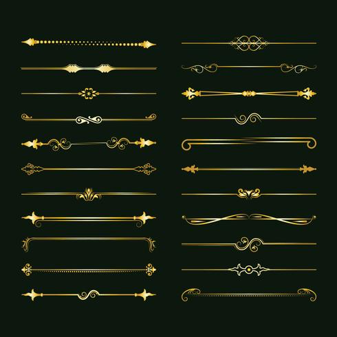 Collection of vector dividers. Can be used for design, letters, jewelry, gifts, notebooks