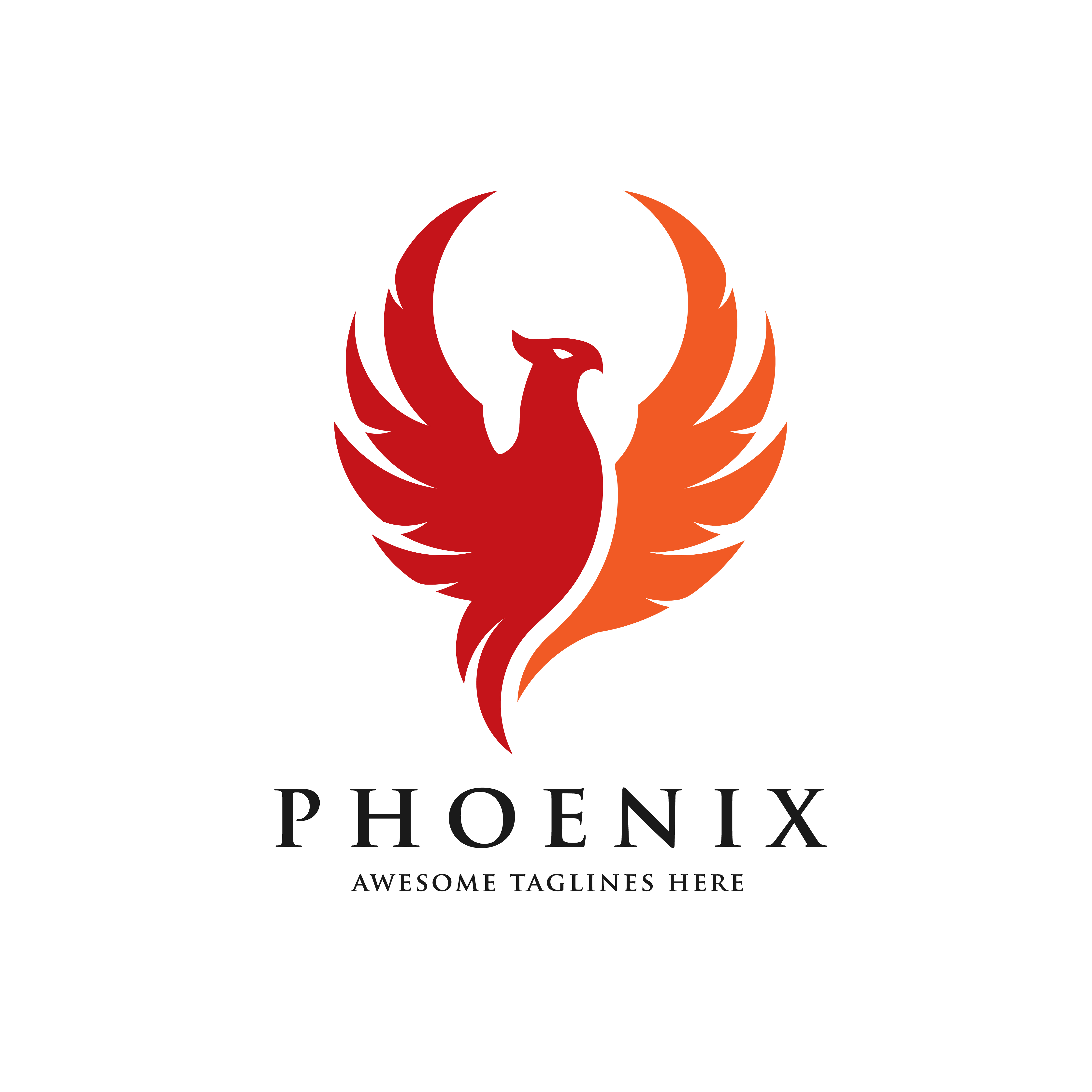 phoenix bird logo concept 652095 Vector Art at Vecteezy