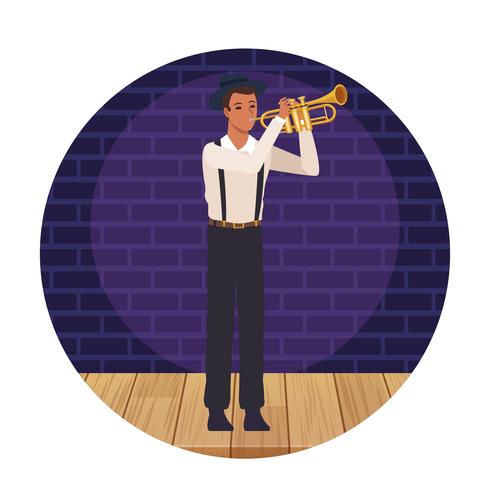 Musician artist cartoon vector