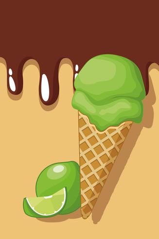 cucurucho de helado vector