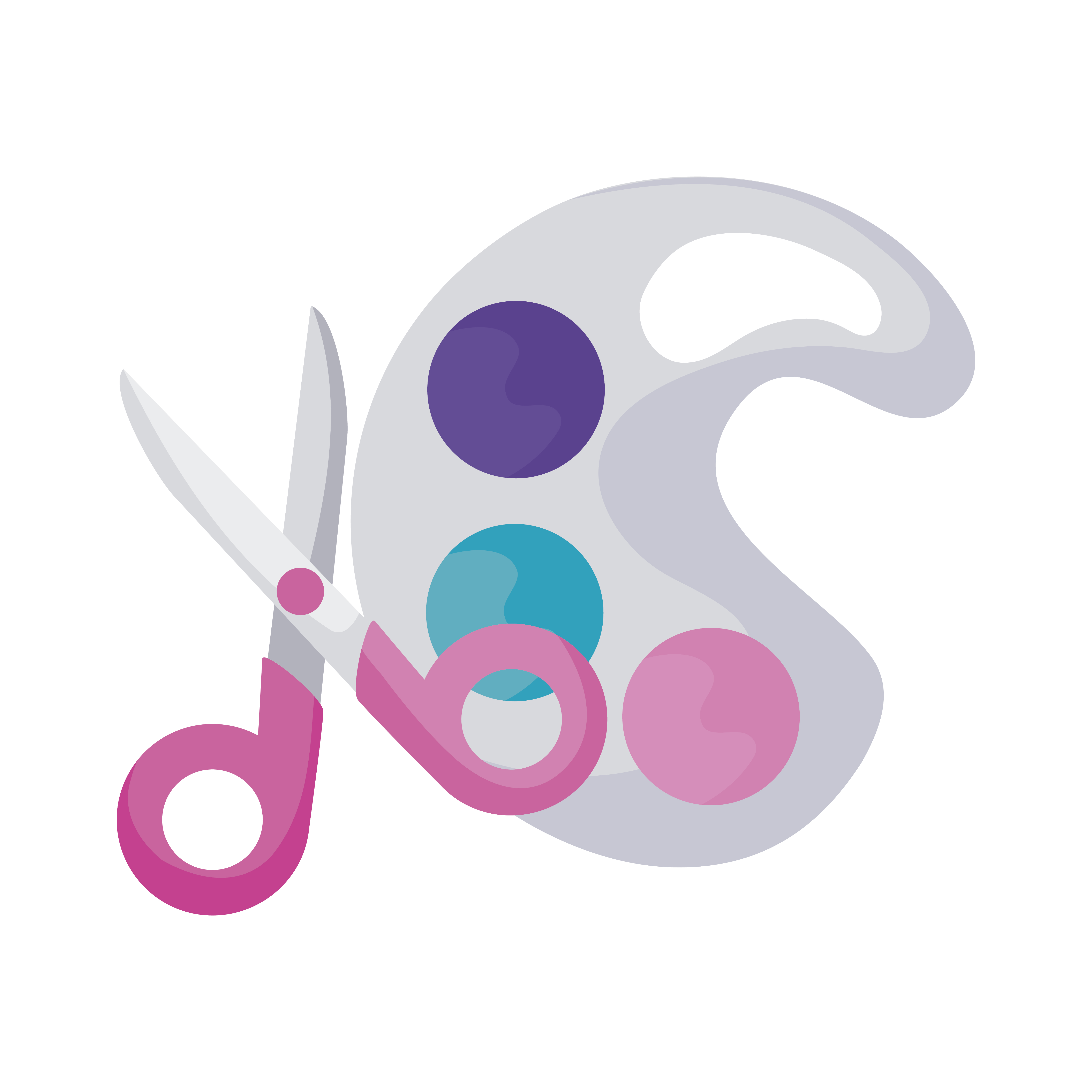 scissors school with paint palette 652277 Vector Art at Vecteezy