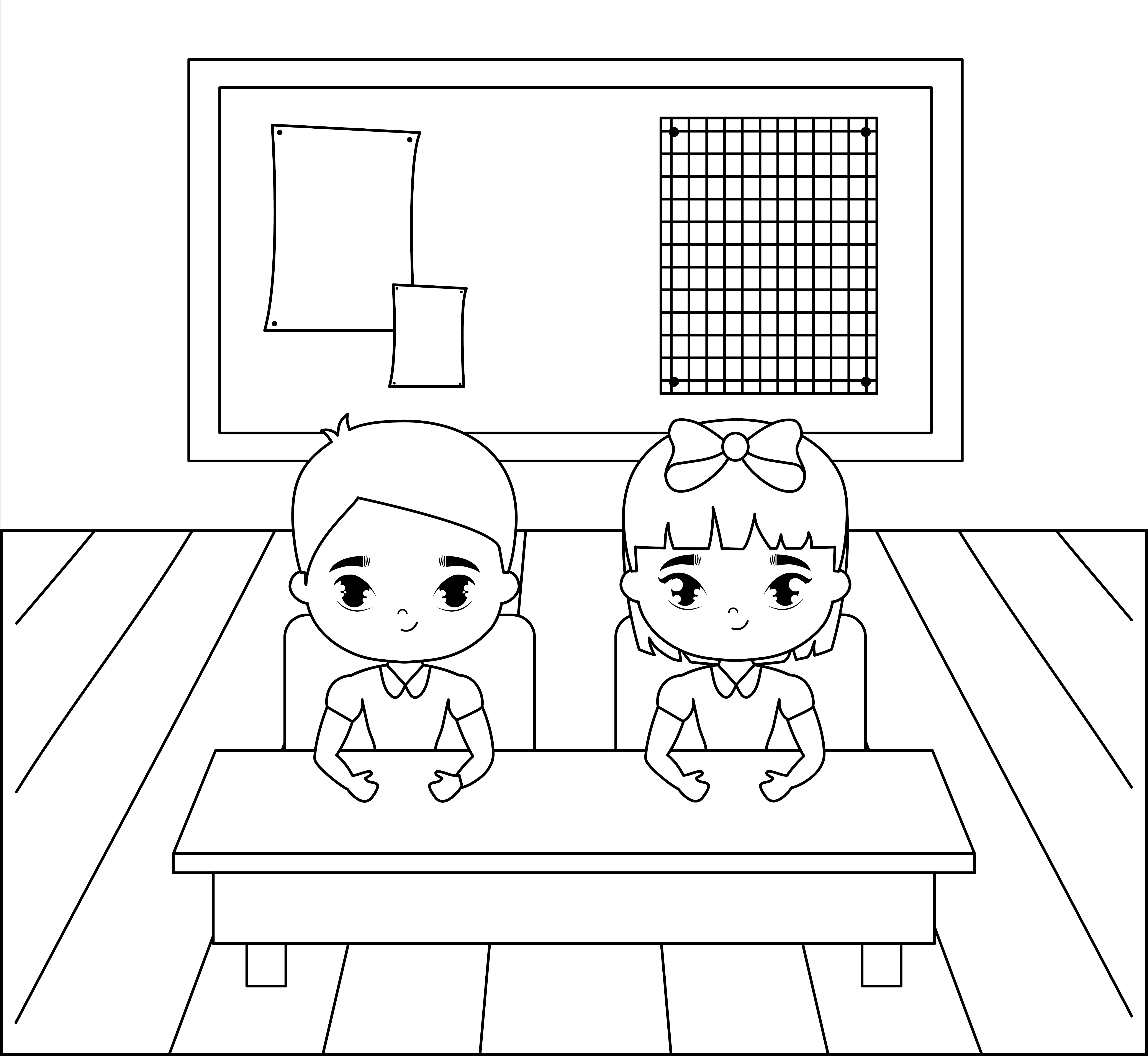 little students in the classroom scene 652381 Vector Art at Vecteezy