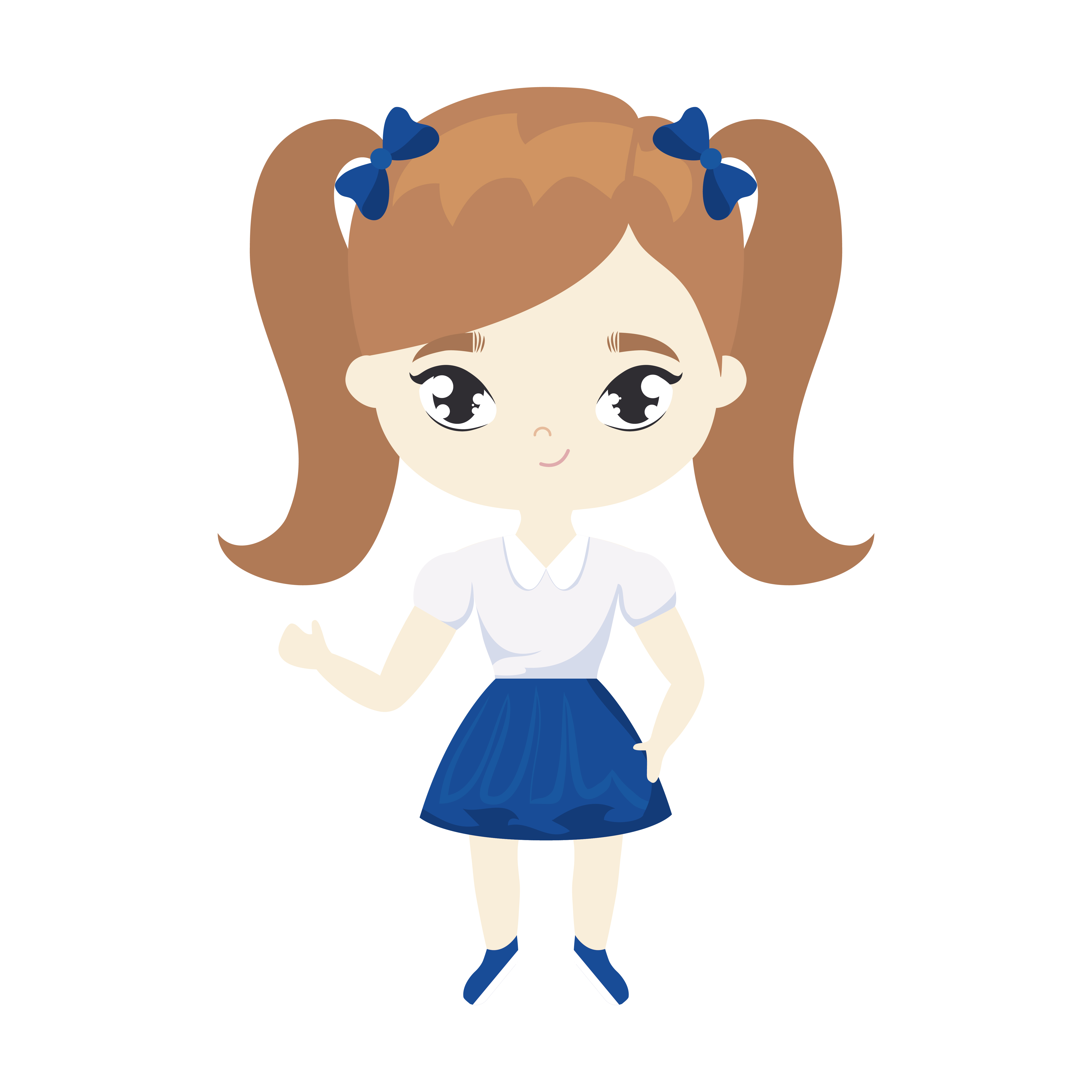 cute little student girl avatar character 652420 Vector Art at Vecteezy