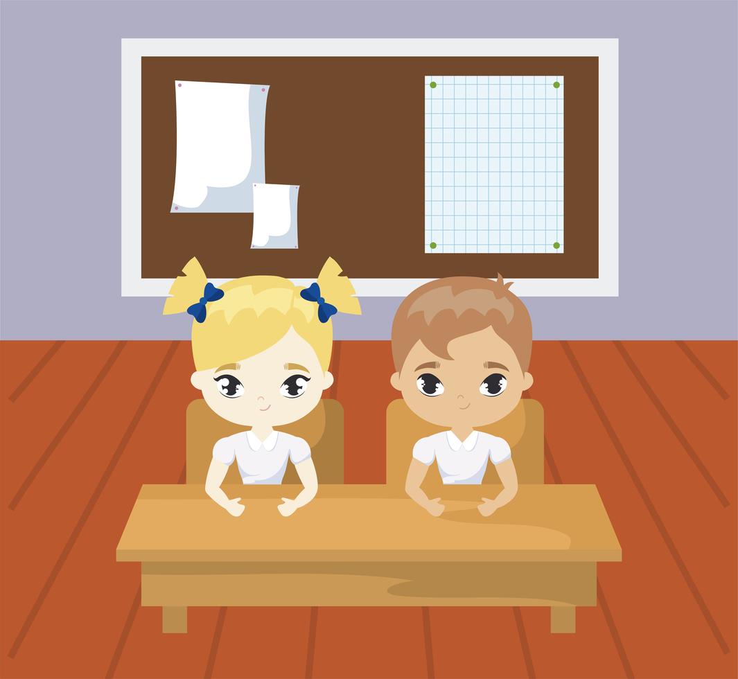 little students in the classroom scene 652634 Vector Art at Vecteezy