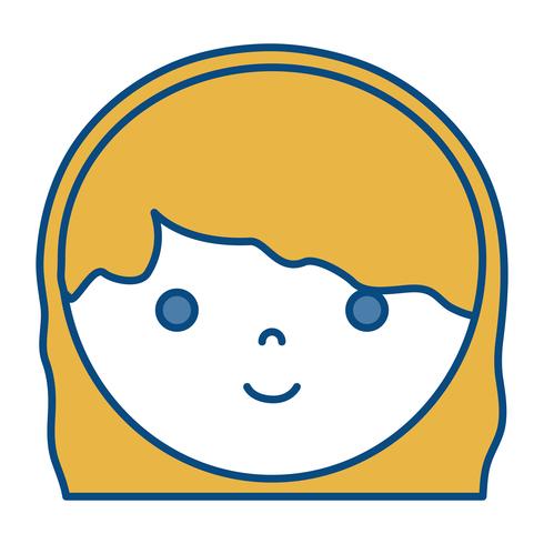 icono de mujer de dibujos animados vector