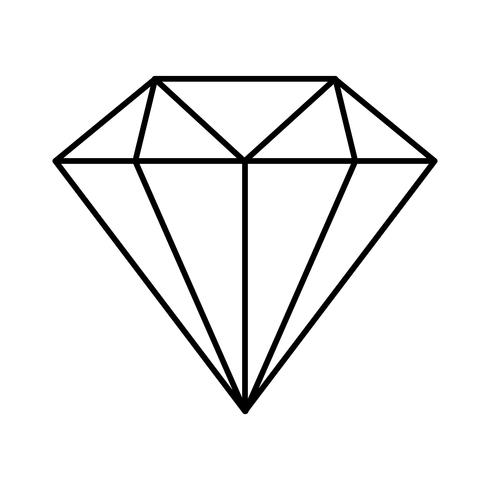 imagen de icono de diamante vector