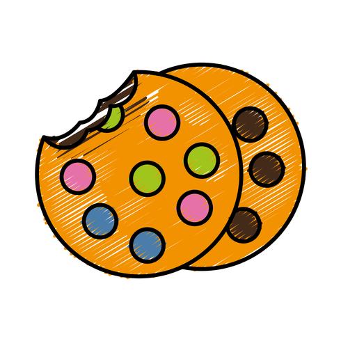 imagen del icono de cookie vector