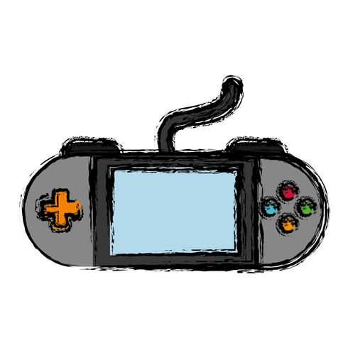 portable videogame icon vector