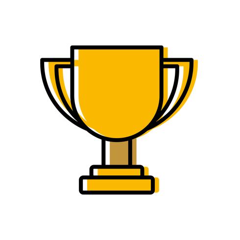 trophy cup icon vector