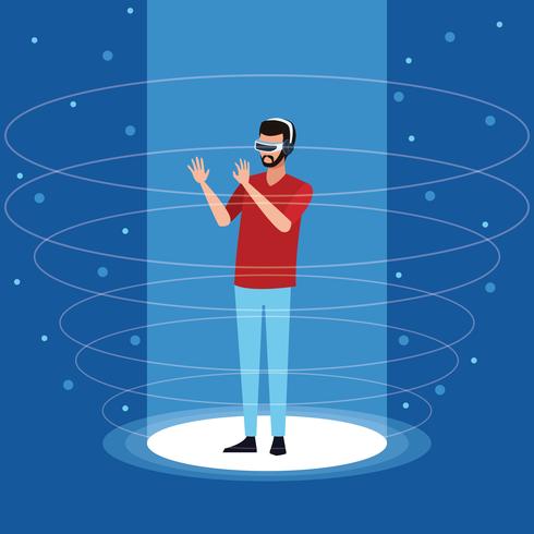 Virtual reality technology vector